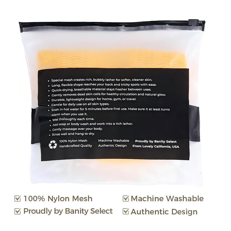 African Exfoliating Bath Sponge for Smooth, Refreshed Skin | Skin-Softening Lightweight Shower Net | Quick-Dry, Reusable Body Scrubber|Authentic Net Sponge