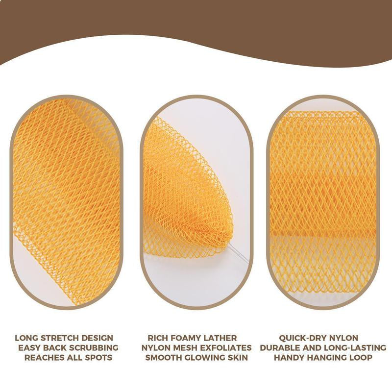 African Exfoliating Bath Sponge for Smooth, Refreshed Skin | Skin-Softening Lightweight Shower Net | Quick-Dry, Reusable Body Scrubber|Authentic Net Sponge